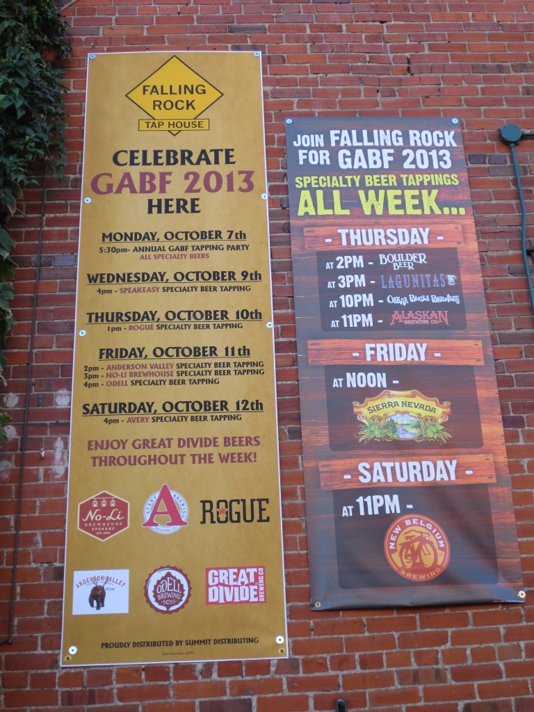 Falling Rock Tap House hosts numerous GABF events.