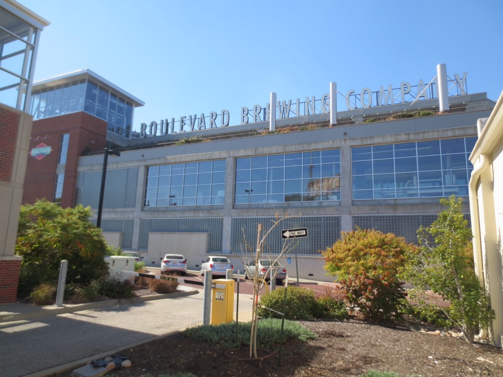 Boulevard's modern brewery is designed to integrally fit with an older building that houses the Tasting Room and Merchandise Store.