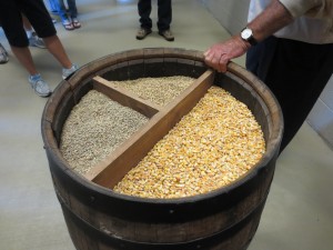 Corn, rye, and barley are the grains used to make bourbon.