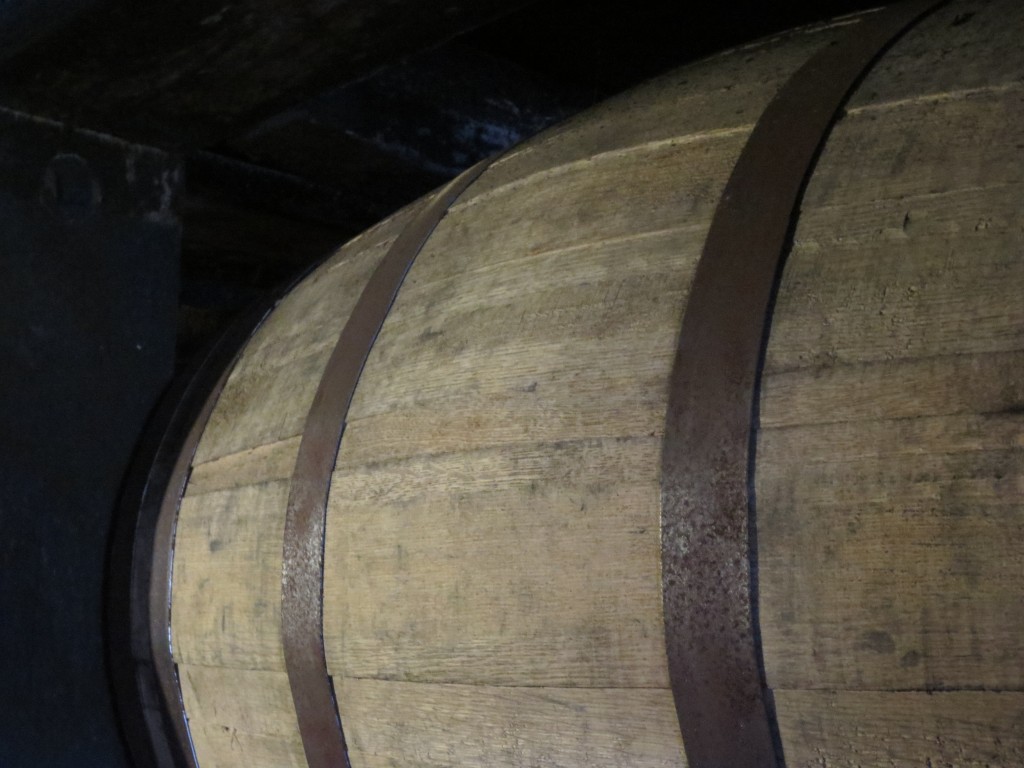 The bourbon industry uses the expensive charred-oak barrels only once for bourbon, so when emptied, they are relatively cheap to purchase.