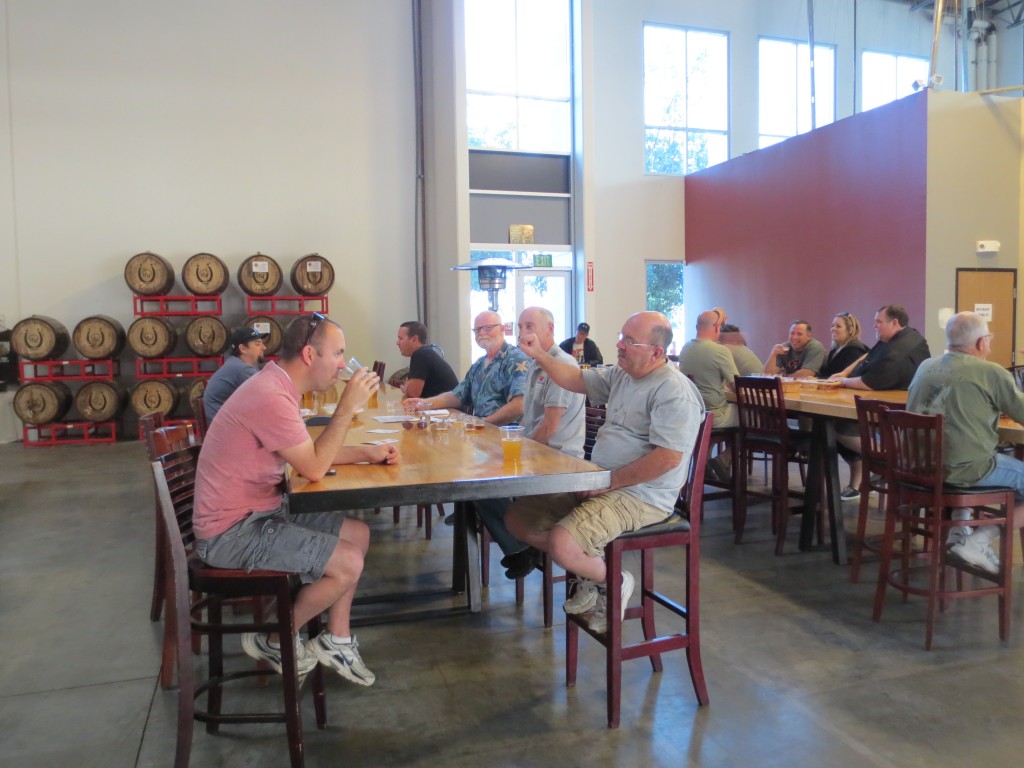 The tasting room offers ample seating for visitors.