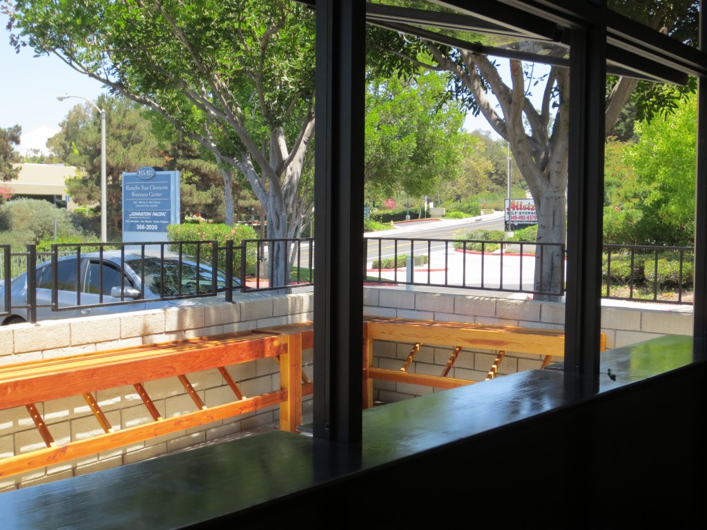 Outdoor seating is also available.