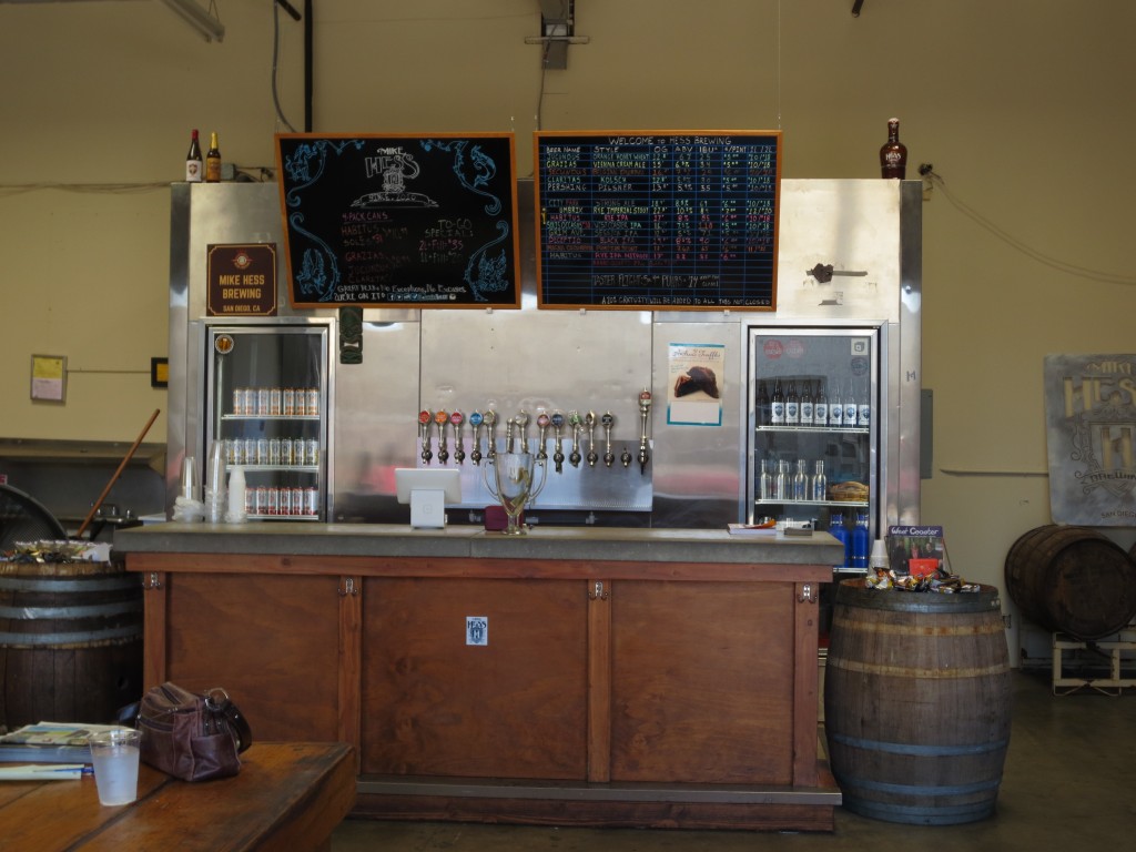 The tasting bar at Mike Hess Brewing in Miramar.
