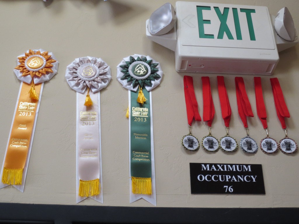 Winner of several craft beer awards, Tahoe Mountain Brewing should find a better location for displaying the medals.