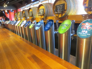 Tap & Barrel offers a wide selection of beers on tap from BC breweries.