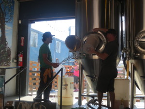 The brewing team at Culture Brewing were hard at work during our visit.