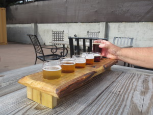 My sample flight at Wild Heaven Craft Beer Company.